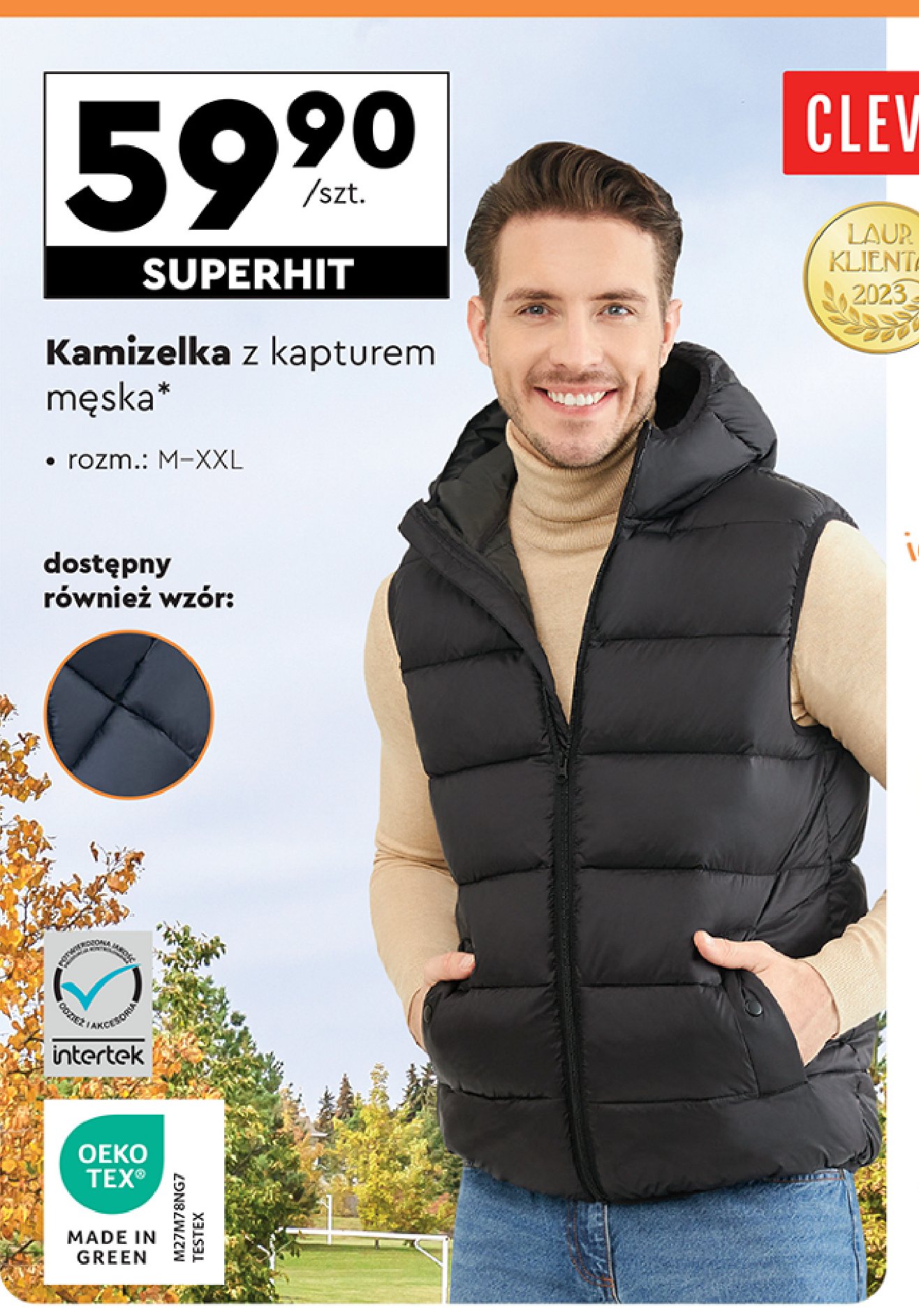 Kamizelka męska m-xxl Cleve promocja