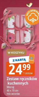 Zestaw ręczników kuchennych Moraj 40 x 70 cm mix wzorów promocja w Leclerc