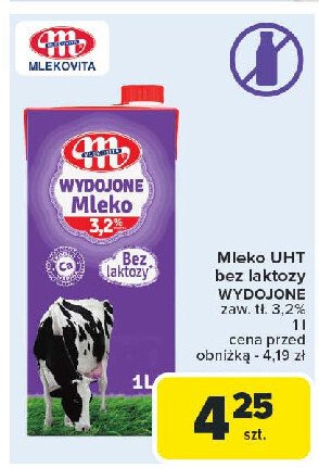 Mleko bez laktozy 3.2% Mlekovita wydojone promocja