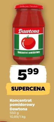 Koncentrat pomidorowy Dawtona promocja w Netto