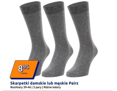 Skarpetki damskie lub męskie 3 pary, różne kolory promocja w Action