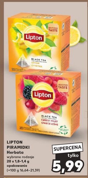 Herbata forest fruit Lipton fruit infusion promocja w Kaufland