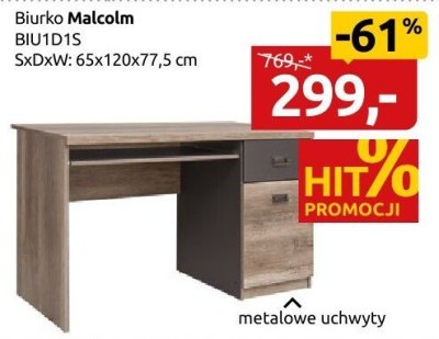 Biurko Malcolm BIU1D1S promocja w Black Red White