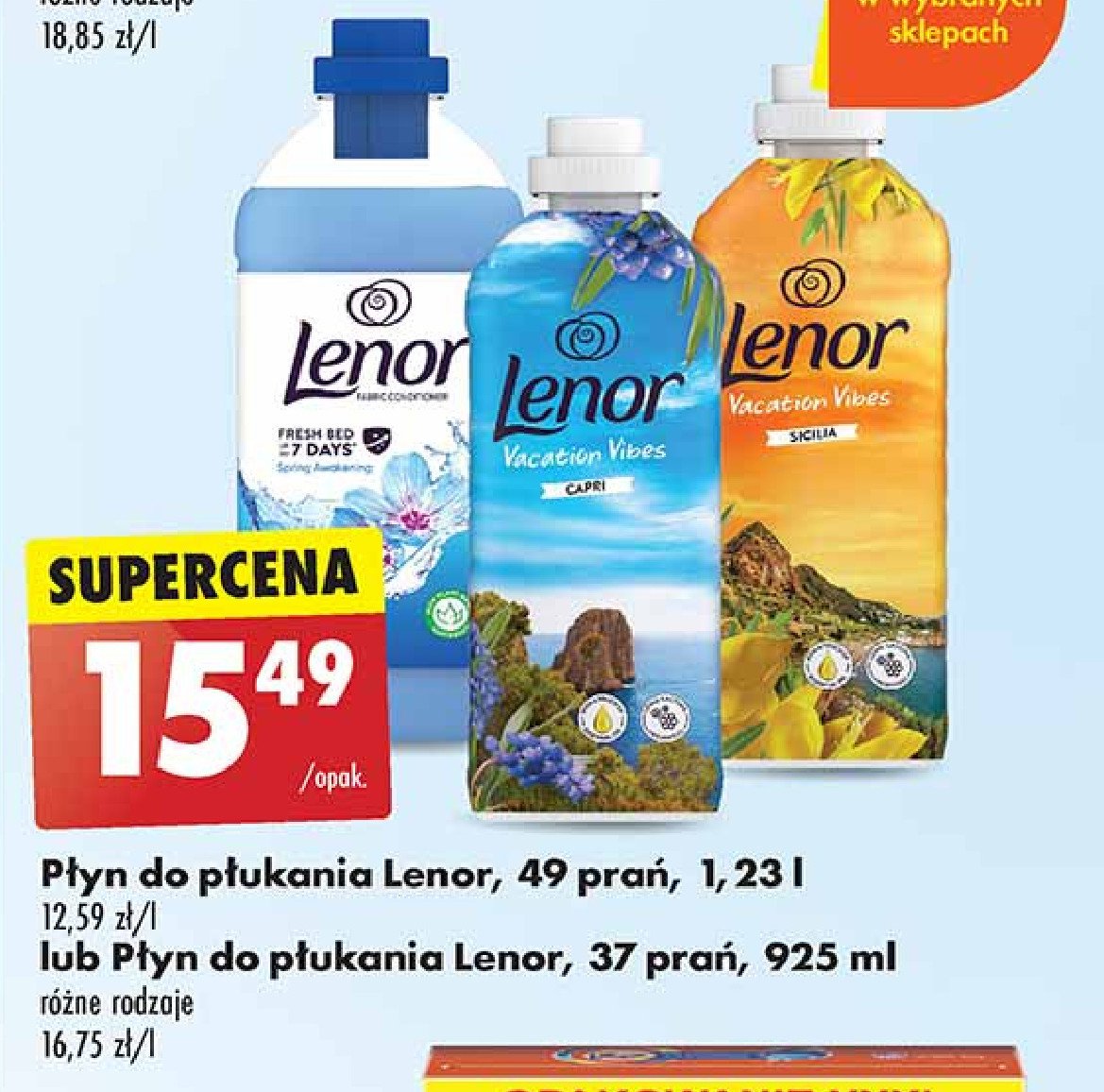 Płyn do płukania vacation vibes sicilia Lenor promocja