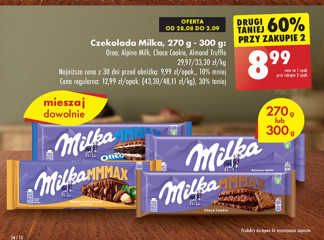 Czekolada mleczna Milka alpenmilch promocja