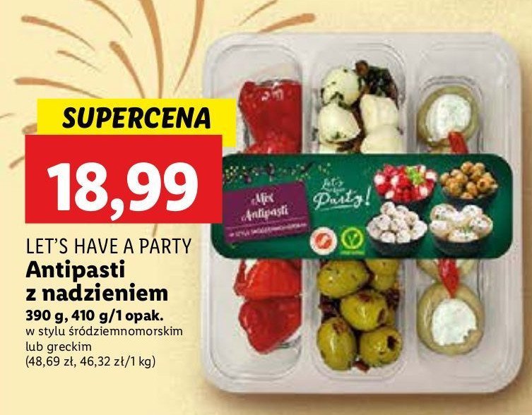 Antipasti w stylu greckim Let's have a party! promocja