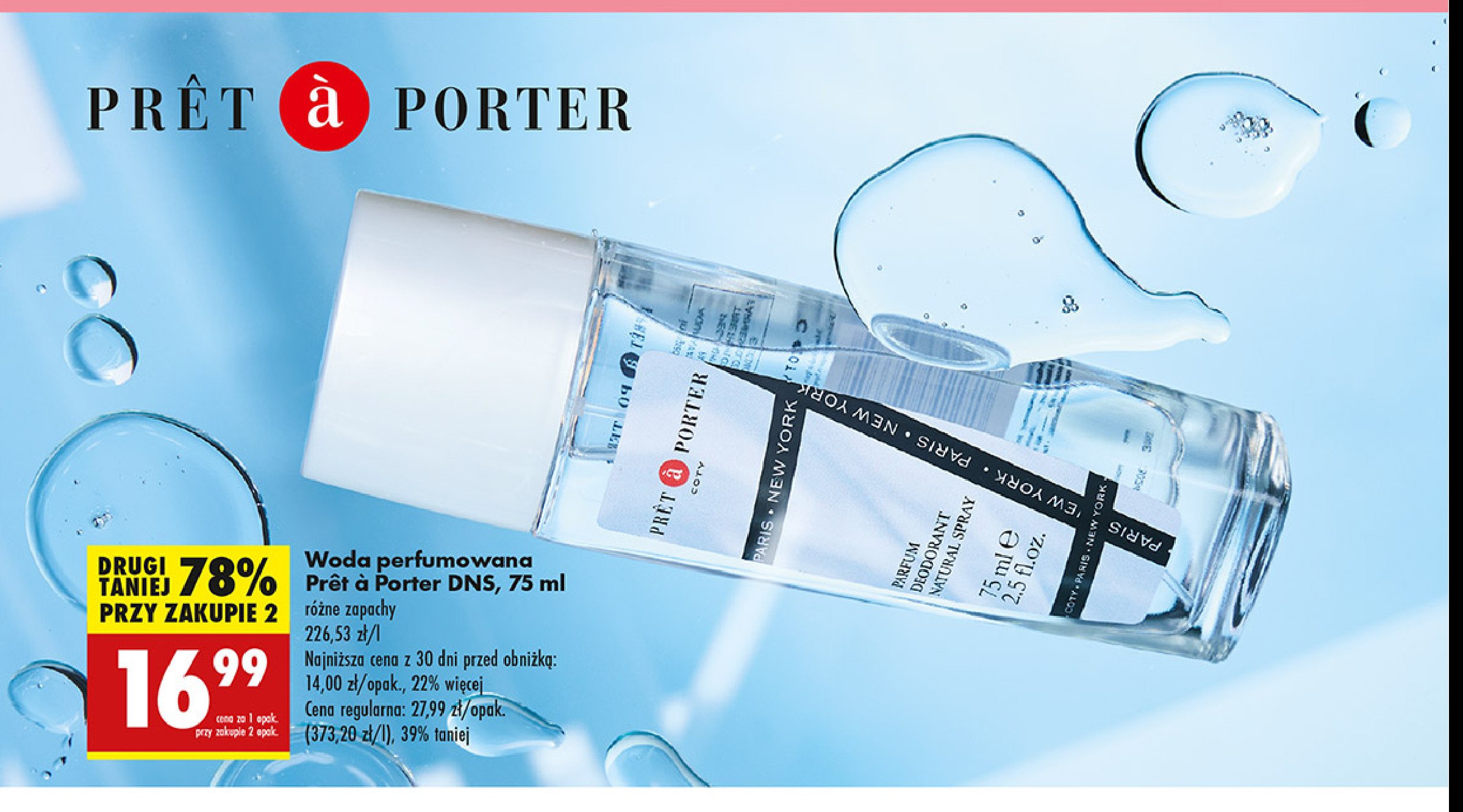 Woda toaletowa Pret-a-porter classic promocja w Biedronka