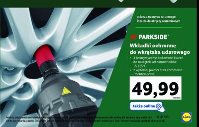 Wkładki ochronne do wkrętaka udarowego Parkside promocja