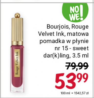 Pomadka 15 sweet dar(k)ling Bourjois rouge velvet ink promocja