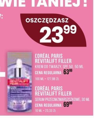 Krem do twarzy L'Oréal Paris Revitalift Filler promocja w Drogerie Natura