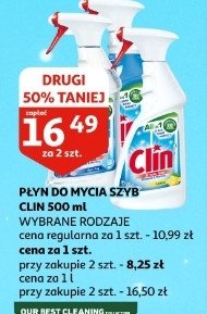 Płyn do mycia szyb niebieski Clin promocja