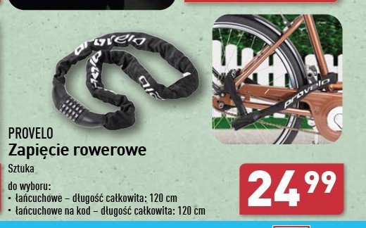 Zapięcie rowerowe łańcuchowe na kluczyk Provelo promocja