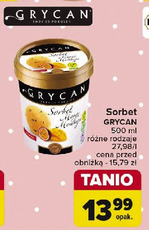 Sorbet marakuja Grycan promocja