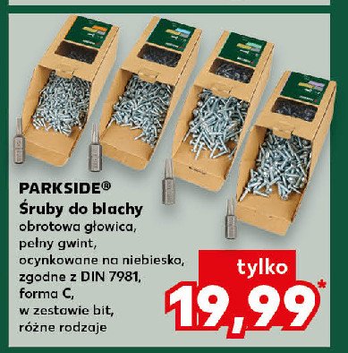 Śruby do blachy Parkside promocja w Kaufland