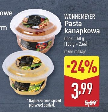 Pasta jajeczna ze szczypiorkiem Wonnemeyer feinkost promocja w Aldi