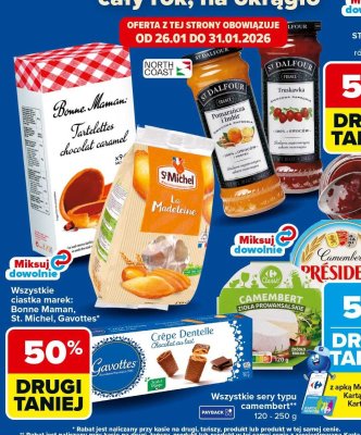 Ciastka Tartelettes chocolat caramel Bonne Maman promocja w Carrefour Market