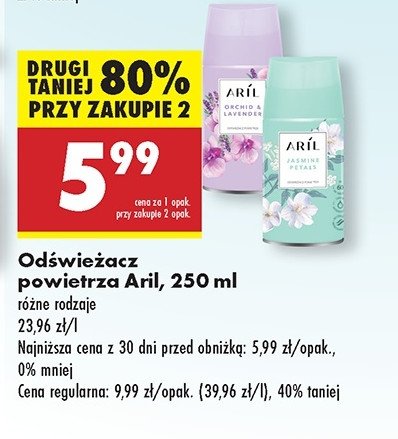 Odświażacz powietrza jasmine petals Aril promocja w Biedronka