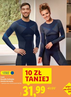Koszulka funkcyjna damska lub męska promocja w Lidl