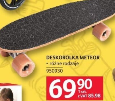 Deskorolka METEOR różne rodzaje promocja w Selgros