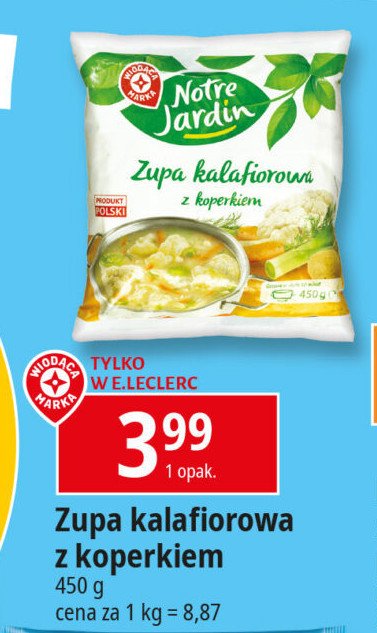 Zupa kalafiorowa z koperkiem Wiodąca marka notre jardin promocja