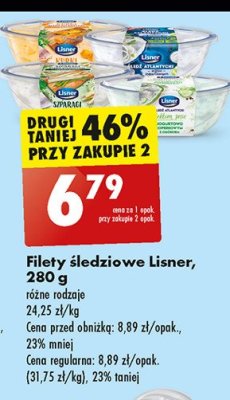 Filety śledziowe w sosie jogurtowo- koperkowym z ogórkiem Lisner promocja