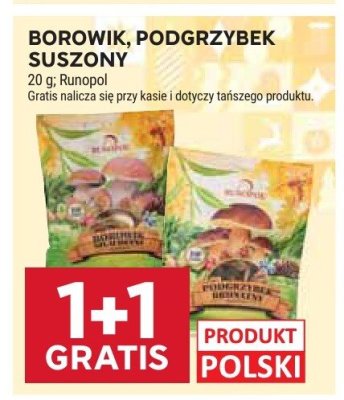 Borowik, podgrzybek suszony Runopol promocja w Stokrotka