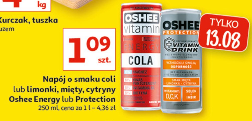 Napój cola + magnez Oshee vitamin cola promocja