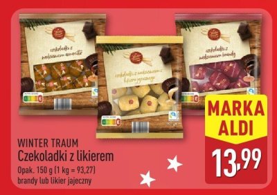 Czekoladki z likierem WINTER TRAUM promocja w Aldi
