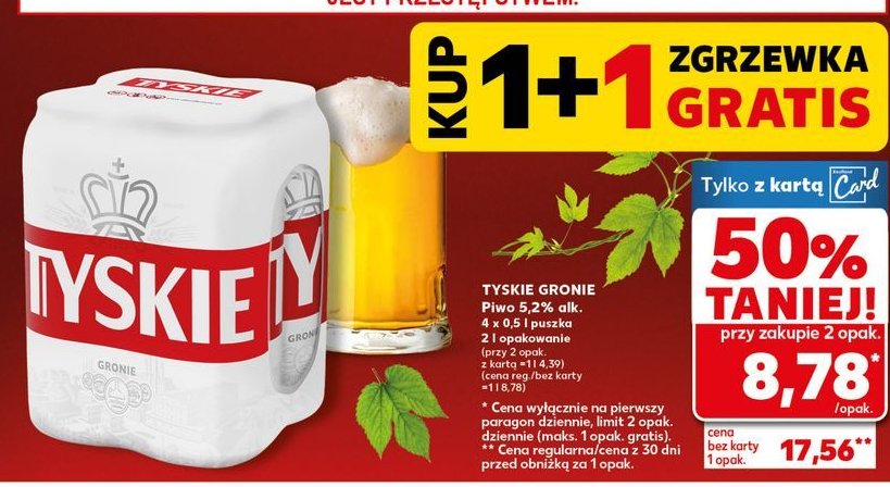 Piwo Tyskie Gronie promocja w Kaufland