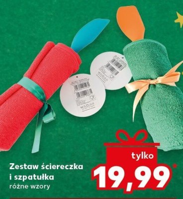 Zestaw ściereczka i szpatułka różne wzory promocja w Kaufland