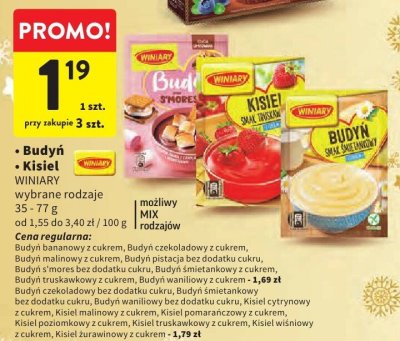 Budyń WINIARY wybrane rodzaje promocja w Intermarche