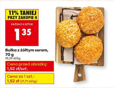 Bułka z żółtym serem, 70 g promocja w Biedronka