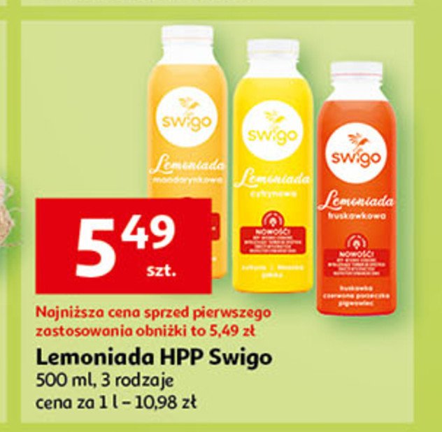 Lemoniada mandarynkowa Swigo promocja