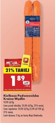 Kiełbasa podwawelska Kraina wędlin promocja