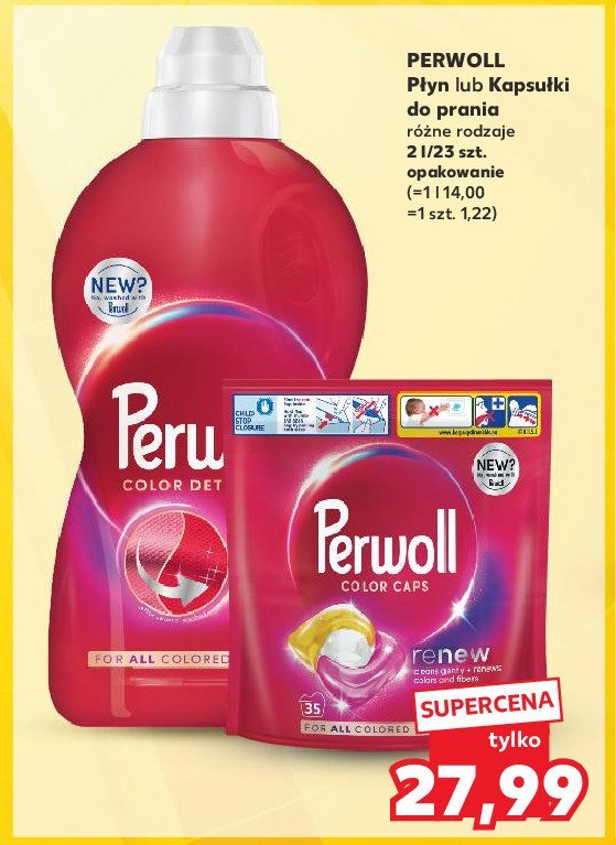 Kapsułki do prania Perwoll renew color promocja