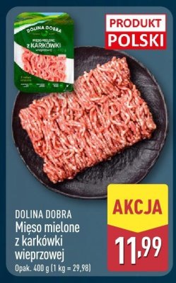 Mięso mielone z karkówki wieprzowej promocja w Aldi