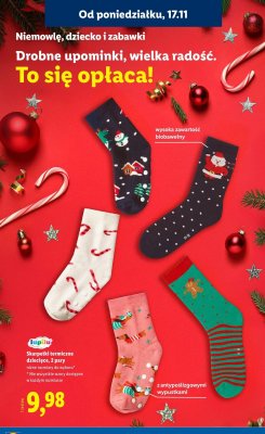 Skarpetki termiczne dziecięce Lupilu 2 pary promocja w Lidl