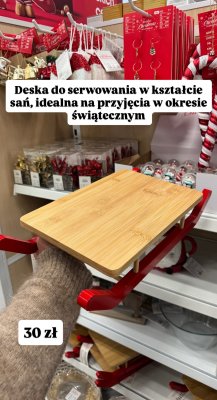Deska do serwowania świąteczne sanie promocja w Pepco