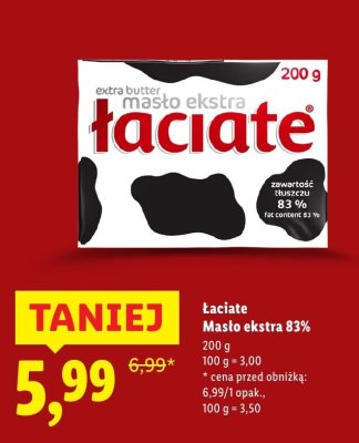 Masło ekstra 83% 200 g promocja w Lidl