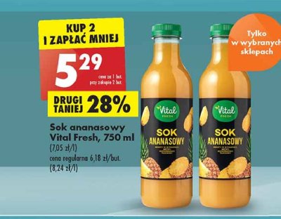 Sok ananasowy Vital fresh promocja