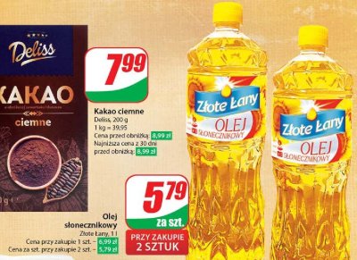 Olej s艂onecznikowy Z艂ote 艂any (dino) promocja