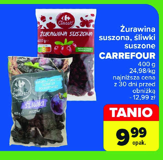 Śliwki suszone Carrefour promocja w Carrefour Market