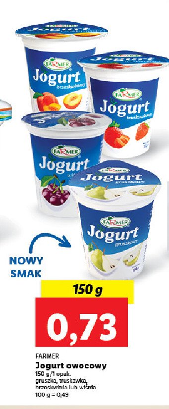 Jogurt gruszkowy Farmer promocja