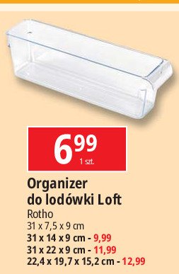 Organizer do lodówki loft 5 l Rotho promocja