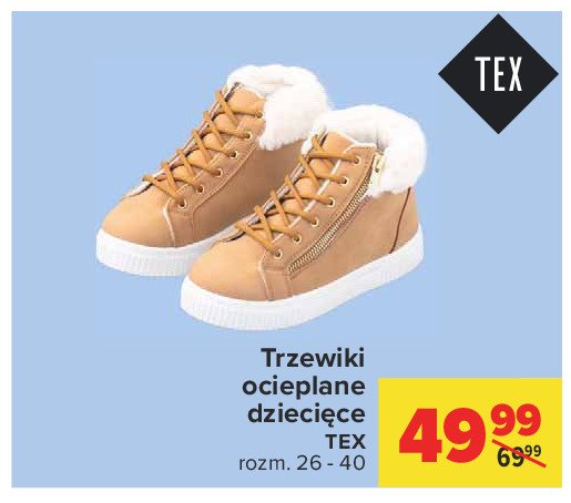Trzewiki ocieplane dzieci臋ce 26-40 Tex promocja
