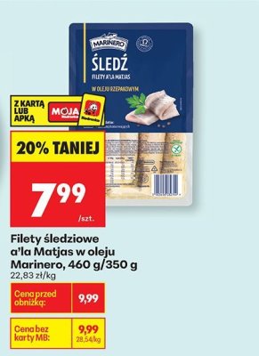 Filety śledziowe a'la Matias w oleju promocja w Biedronka