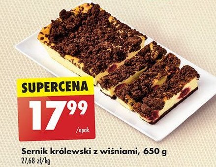 Sernik królewski z wiśniami promocja