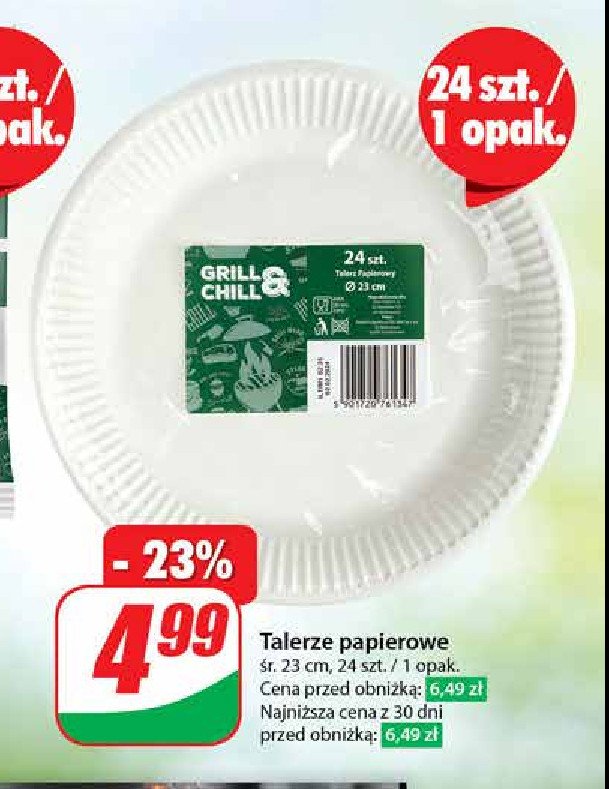 Talerz papierowy 23 cm promocja