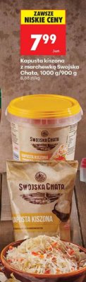 Kapusta kiszona z marchewką Swojska Chata, 1000 g/900 g promocja w Biedronka