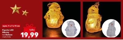 Figura LED Bałwan ciepły biały promocja w Kaufland